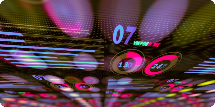 des nombreuses données, graphique et data vu de très près